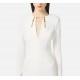 ROCHIE ELISABETTA FRANCHI, Dress in lightweight crêpe fabric with jewel chain - AB80557E2360 ROCHIE ELISABETTA FRANCHI, Dress in lightweight crêpe fabric with jewel chain - AB80557E2360