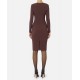 Rochie ELISABETTA FRANCHI, Dress in lightweight crêpe fabric with jewel chain - AB80557E2EA4 Rochie ELISABETTA FRANCHI, Dress in lightweight crêpe fabric with jewel chain - AB80557E2EA4