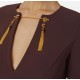 Rochie ELISABETTA FRANCHI, Dress in lightweight crêpe fabric with jewel chain - AB80557E2EA4 Rochie ELISABETTA FRANCHI, Dress in lightweight crêpe fabric with jewel chain - AB80557E2EA4