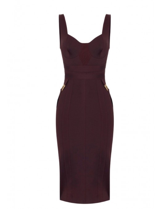 Rochie ELISABETTA FRANCHI, Bustier dress in bi-elastic fabric Merlot - AB81056E2EA4 Rochie ELISABETTA FRANCHI, Bustier dress in bi-elastic fabric Merlot - AB81056E2EA4