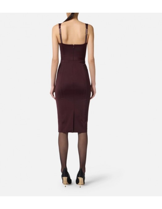 Rochie ELISABETTA FRANCHI, Bustier dress in bi-elastic fabric Merlot - AB81056E2EA4 Rochie ELISABETTA FRANCHI, Bustier dress in bi-elastic fabric Merlot - AB81056E2EA4