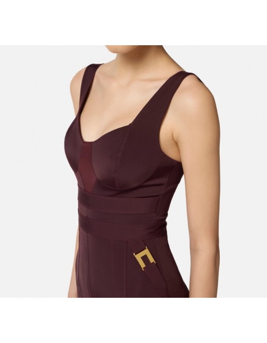 Rochie ELISABETTA FRANCHI, Bustier dress in bi-elastic fabric Merlot - AB81056E2EA4 Rochie ELISABETTA FRANCHI, Bustier dress in bi-elastic fabric Merlot - AB81056E2EA4