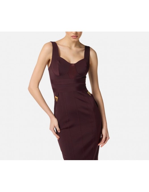 Rochie ELISABETTA FRANCHI, Bustier dress in bi-elastic fabric Merlot - AB81056E2EA4 Rochie ELISABETTA FRANCHI, Bustier dress in bi-elastic fabric Merlot - AB81056E2EA4