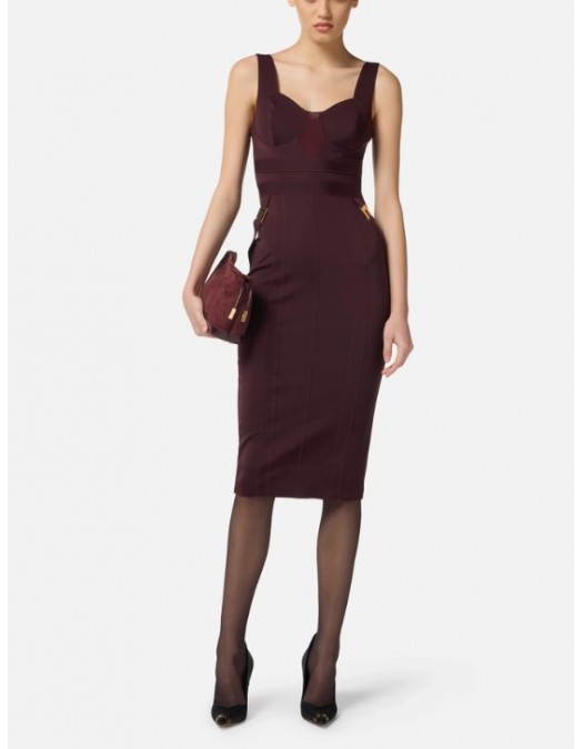 Rochie ELISABETTA FRANCHI, Bustier dress in bi-elastic fabric Merlot - AB81056E2EA4 Rochie ELISABETTA FRANCHI, Bustier dress in bi-elastic fabric Merlot - AB81056E2EA4