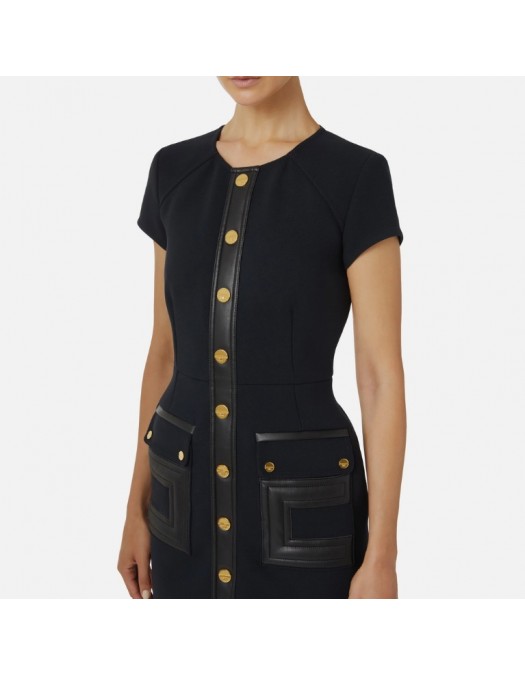 ROCHIE ELISABETTA FRANCHI,double-layer crêpe fabric with logo details - AB81957E2110
