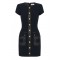 ROCHIE ELISABETTA FRANCHI,double-layer crêpe fabric with logo details