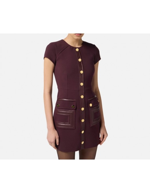 ROCHIE ELISABETTA FRANCHI,double-layer crêpe fabric with logo details - AB81957E2EA4