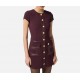 ROCHIE ELISABETTA FRANCHI,double-layer crêpe fabric with logo details - AB81957E2EA4