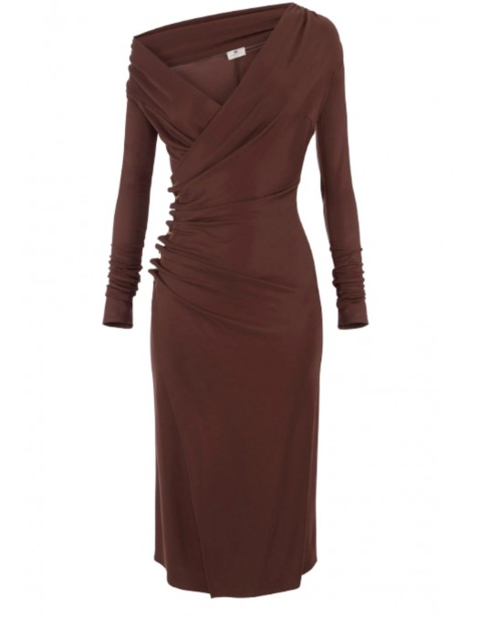 ROCHIE ELISABETTA FRANCHI, Jersey dress with jewel buttons,SLim - AB82257E2EA3