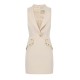 ROCHIE ELISABETTA FRANCHI,Mini dress in double layer crêpe fabric with jewel buttons - AB89757E2DZ9