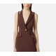 Rochie ELISABETTA FRANCHI, Mini dress in double layer crêpe fabric with jewel buttons - AB89757E2EA3