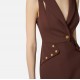 Rochie ELISABETTA FRANCHI, Mini dress in double layer crêpe fabric with jewel buttons - AB89757E2EA3