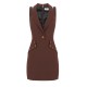 Rochie ELISABETTA FRANCHI, Mini dress in double layer crêpe fabric with jewel buttons - AB89757E2EA3