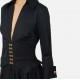Rochie ELISABETTA FRANCHI,Stretch cotton dress with jewel clasps - AB90057E2110 Rochie ELISABETTA FRANCHI,Stretch cotton dress with jewel clasps - AB90057E2110