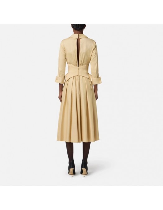Rochie ELISABETTA FRANCHI, Stretch cotton dress with jewel clasps - AB90057E2EA2 Rochie ELISABETTA FRANCHI, Stretch cotton dress with jewel clasps - AB90057E2EA2