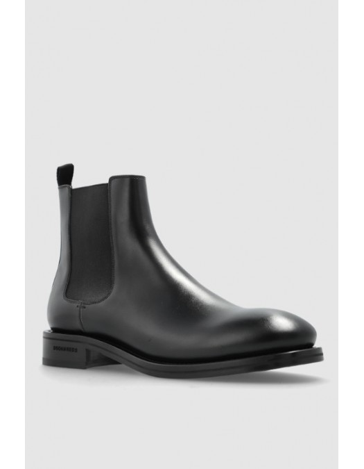 Cizme DSQUARED2, BLACK Leather ankle boots - ABM0157015000012124