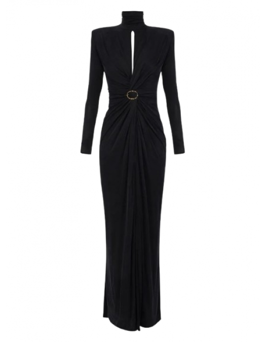 ROCHIE ELISABETTA FRANCHI, Draped high-neck maxi dress - ABR0656E2110