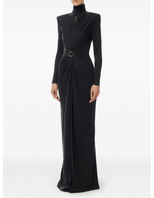 ROCHIE ELISABETTA FRANCHI, Draped high-neck maxi dress - ABR0656E2110