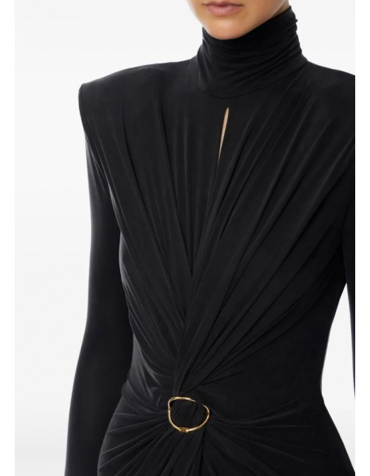 ROCHIE ELISABETTA FRANCHI, Draped high-neck maxi dress - ABR0656E2110