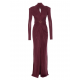 ROCHIE ELISABETTA FRANCHI, High-neck gathered maxi dress - ABR0656E2EA4