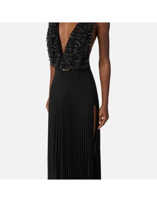 Rochie ELISABETTA FRANCHI,Red Carpet dress in tulle and jersey fabrics with crystals - ABR1957E2110