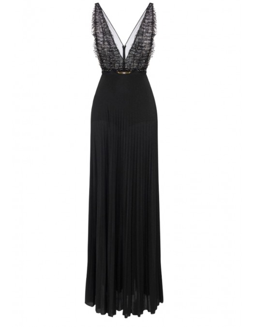 Rochie ELISABETTA FRANCHI,Red Carpet dress in tulle and jersey fabrics with crystals - ABR1957E2110