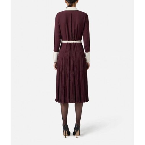 Rochie ELISABETTA FRANCHI,Colour-blocking dress in viscose georgette fabric Rochie ELISABETTA FRANCHI,Colour-blocking dress in viscose georgette fabric