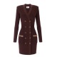 Rochie ELISABETTA FRANCHI,Mini dress in knit fabric with jewel decorations - AM04S56E2EA3 Rochie ELISABETTA FRANCHI,Mini dress in knit fabric with jewel decorations - AM04S56E2EA3