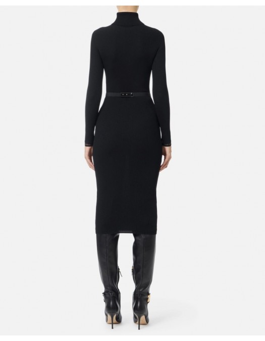 Rochie ELISABETTA FRANCHI,Dress in ribbed knit fabric with belt - AM07B56E2110 Rochie ELISABETTA FRANCHI,Dress in ribbed knit fabric with belt - AM07B56E2110