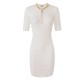 Rochie ELISABETTA FRANCHI ,Mini dress in knit fabric with diamonds White - AM20B56E2360 Rochie ELISABETTA FRANCHI ,Mini dress in knit fabric with diamonds White - AM20B56E2360