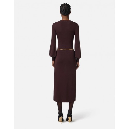 Rochie ELISABETTA FRANCHI,Viscose and silk knit dress with belt Rochie ELISABETTA FRANCHI,Viscose and silk knit dress with belt