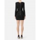 ROCHIE ELISABETTA FRANCHI,Mini dress in knit fabric with jewel details Black - AM25S57E2110