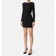 ROCHIE ELISABETTA FRANCHI,Mini dress in knit fabric with jewel details Black - AM25S57E2110