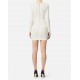 Rochie ELISABETTA FRANCHI ,Mini dress in knit fabric with jewel details,White - AM25S57E2DZ9
