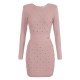 Rochie ELISABETTA FRANCHI ,Mini dress in knit fabric with jewel details - AM25S57E2EA6