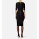 Rochie ELISABETTA FRANCHI ,Knit dress with jewel details,Black - AM26S57E2110
