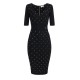Rochie ELISABETTA FRANCHI ,Knit dress with jewel details,Black - AM26S57E2110