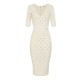 Rochie ELISABETTA FRANCHI ,Knit dress with jewel details - AM26S57E2DZ9