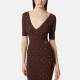 Rochie ELISABETTA FRANCHI ,Knit dress with jewel details - AM26S57E2EA3