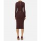 Rochie ELISABETTA FRANCHI, Viscose knit dress with jewel cufflinks,Slim - AM28S57E3EA4 Rochie ELISABETTA FRANCHI, Viscose knit dress with jewel cufflinks,Slim - AM28S57E3EA4