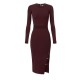Rochie ELISABETTA FRANCHI, Viscose knit dress with jewel cufflinks,Slim - AM28S57E3EA4 Rochie ELISABETTA FRANCHI, Viscose knit dress with jewel cufflinks,Slim - AM28S57E3EA4