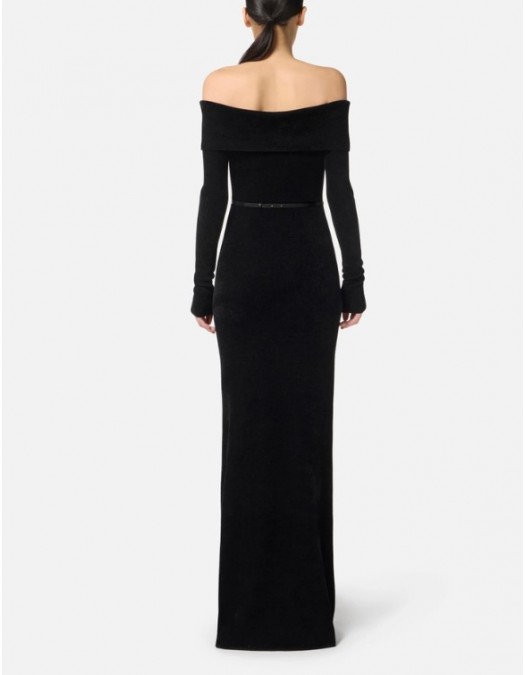 ROCHIE ELISABETTA FRANCHI,Red Carpet chenille dress with belt - AM34S57E2110
