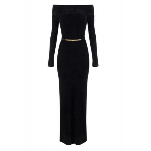 ROCHIE ELISABETTA FRANCHI,Red Carpet chenille dress with belt