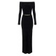 ROCHIE ELISABETTA FRANCHI,Red Carpet chenille dress with belt - AM34S57E2110
