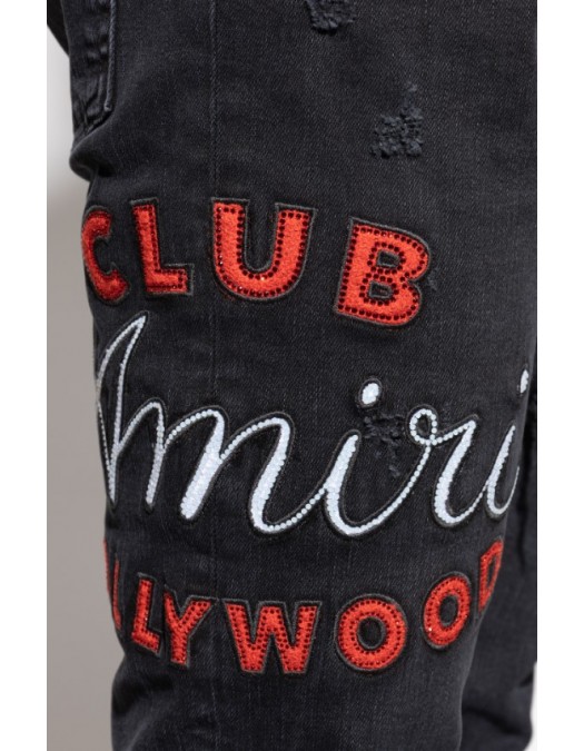 Jeans AMIRI,  BLACK ‘Slim’ jeans with logo - AMDNSY1168DUSKBLACK