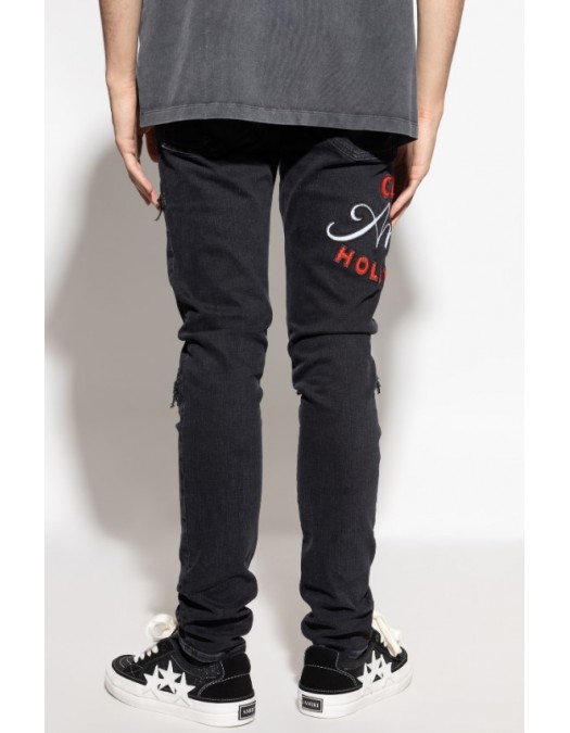 Jeans AMIRI,  BLACK ‘Slim’ jeans with logo - AMDNSY1168DUSKBLACK
