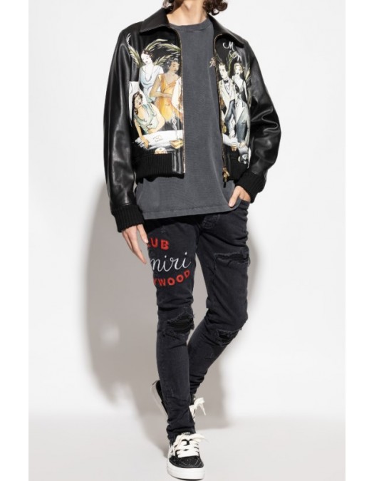 Jeans AMIRI,  BLACK ‘Slim’ jeans with logo - AMDNSY1168DUSKBLACK