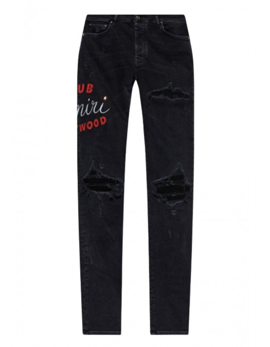 Jeans AMIRI,  BLACK ‘Slim’ jeans with logo - AMDNSY1168DUSKBLACK