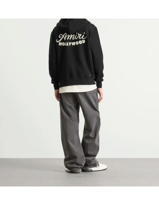 Hanorac AMIRI,Club Amiri Zip Hoodie - AMJYHD1123BLACK Hanorac AMIRI,Club Amiri Zip Hoodie - AMJYHD1123BLACK