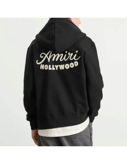 Hanorac AMIRI,Club Amiri Zip Hoodie - AMJYHD1123BLACK Hanorac AMIRI,Club Amiri Zip Hoodie - AMJYHD1123BLACK